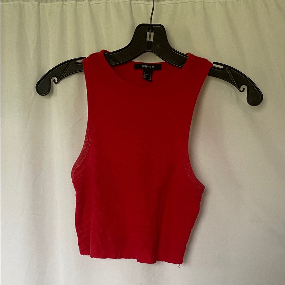 Forever 21 Bold Red Crop Top